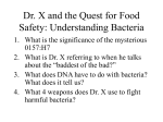 Dr. X and the Quest for Food Safety: Understanding