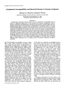 Cytoplasmic  Incompatibility  and  Bacterial  Density in