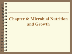 Chapter 6: Microbial Nutrition and Growth