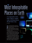 Most Inhospitable Places on Earth A The