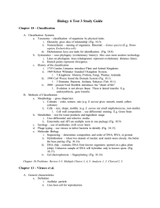 Biology  6 Test 3 Study Guide