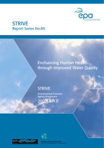 STRIVE Enchancing Human Health through Improved Water Quality 2007-2013