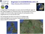 Magnitude 2.9 LOUGHBOROUGH, LEICS, UK Friday, 18 January