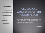 Geological Landforms of the ocean floor