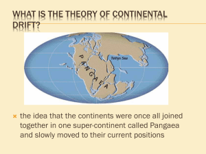 Shoreline Fit of the Continents Fossil Evidence