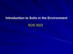 Lecture 1 - Introduction to Soils in the Environment