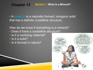 Ch 13: Minerals