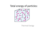 Total energy of particles