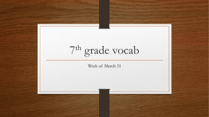 7th grade vocab - Greenfield