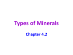 Types of Minerals - Independence Public School District