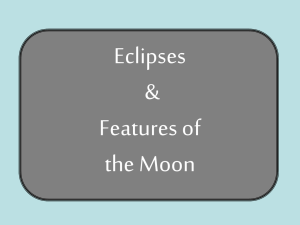 Eclipses & Features of the Moon