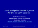 PowerPoint Presentation - GNSS use for Earth Sciences