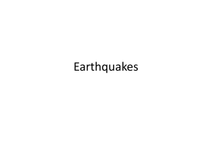 Earthquakes - Colorado School of Mines