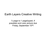 Earth Layers Creative Writing