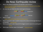 Do Now: Earthquake review