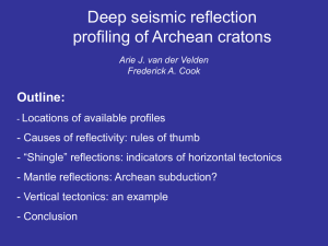 Deep seismic reflection profiling of Archean cratons