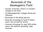 Magnetic reversals and seafloor spreading