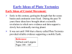 Scientists contribution to early Ideas of Plate Tectonics