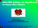 IRIS-PMG Station, its significance to Papua New Guinea