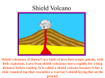 Some volcanic eruptions are quiet. The lava oozes down the side of