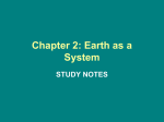 Chapter 2: Earth as a System STUDY NOTES Chapter 2 Section 1