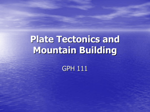 Plate Tectonics and Mountains