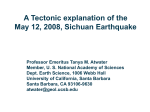 A Tectonic explanation of the May 12, 2008, Sichuan Earthquake