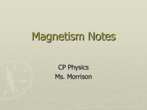 Magnetism Notes - Brookwood High School