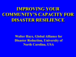 improving your community`s capacity for disaster resilience
