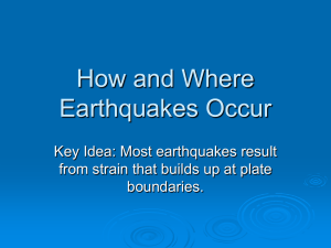 How and Where Earthquakes Occur