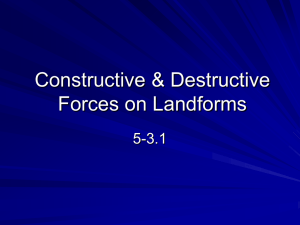 Constructive and Destructive Landforms Power Point
