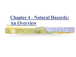 Chapter 4 - Natural Hazards: An Overview