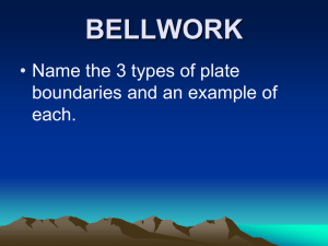 Plate Movement and Geological Events