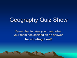 Unit 1 Review Game - mr. clark`s guide to geography