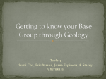 Getting to know your base group through geology