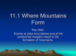 11.1 Where Mountains Form