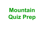 Mountain Quiz Prep