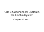 Unit 3 Geochemical Cycles in the Earth`s System