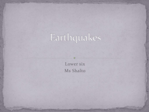 Earthquakes - provigeolowersix