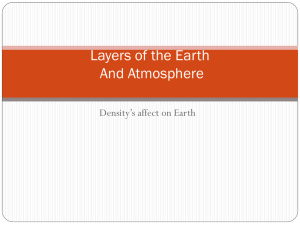 Layers of the Earth (Density`s affect on Earth)