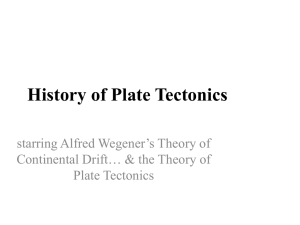 History of Plate Tectonics PPT