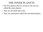 the inner planets - Horace Mann Webmail