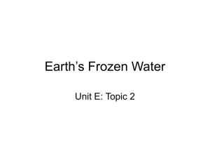Earth`s Frozen Water