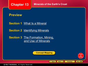 Section 1 What Is a Mineral?