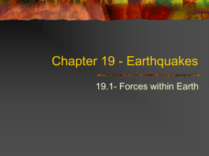 Chapter 19 - Earthquakes