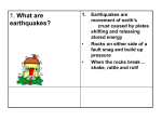 What are earthquakes?