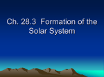 Ch. 28.3 Formation of the Solar System