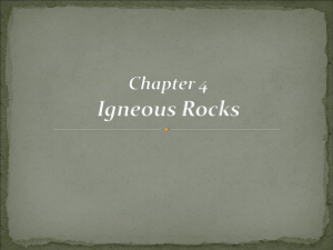 Volcanoes and Igneous Activity Earth - Chapter 4