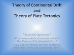 Continental Drift and Plate Tectonic