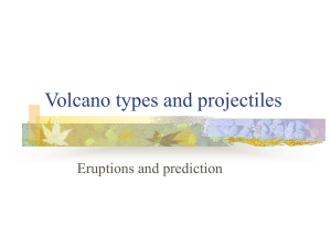 Volcano types and projectiles